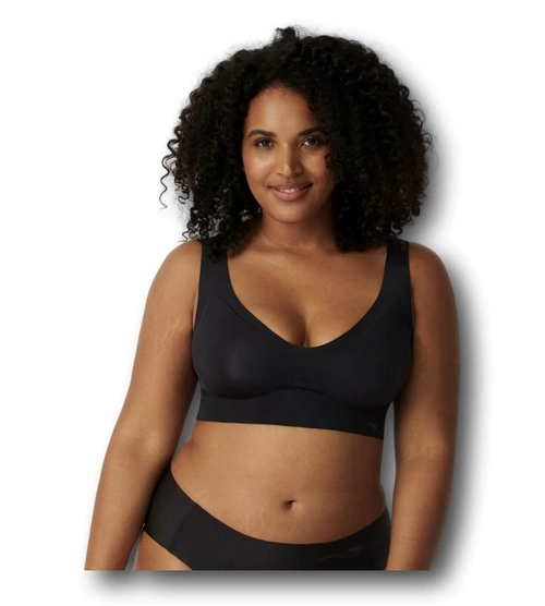 Biustonosz Sloggi czarny Zero Feel BRALETTE  push-up